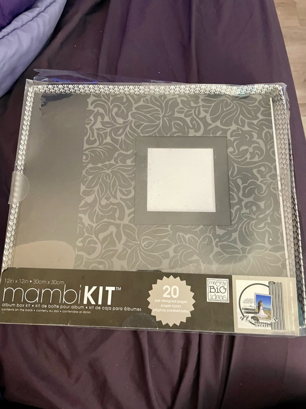 Me & My Big Ideas Mambi Scrapbook Album Kit. Never used, outer box damaged.